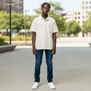 Men’s Short Sleeve Polo Style Shirt with Pocket